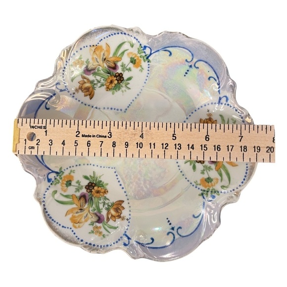 VINTAGE Trimont Ware Gold Trimmed Floral Plate - 7 inches - Picture 2 of 8